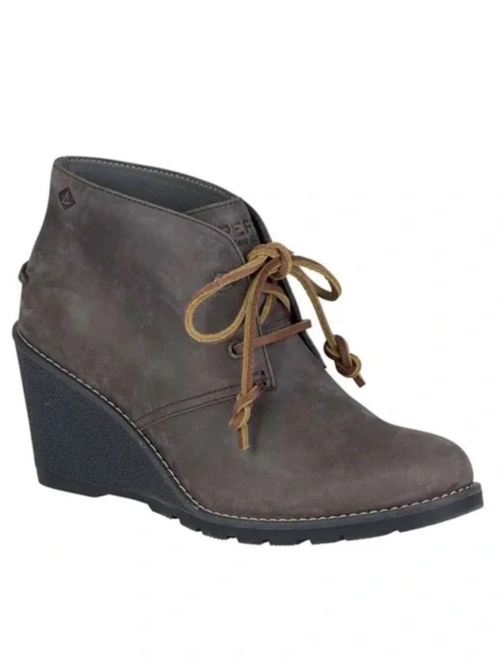 Sperry Women's Celeste Prow Wedge Ankle Booties - Gray Leather